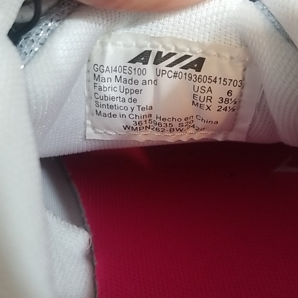 Avia Elastic Laces girl's Athletic Tennis Shoes. 6 - Picture 11 of 11